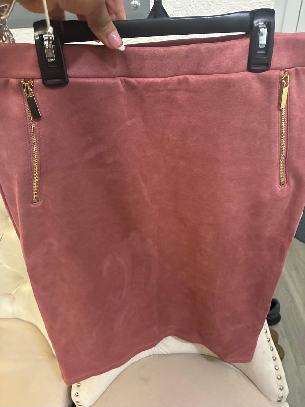 Women's Stretch Skirt in Dusty Rose